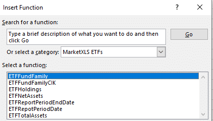 Stock ETF functions