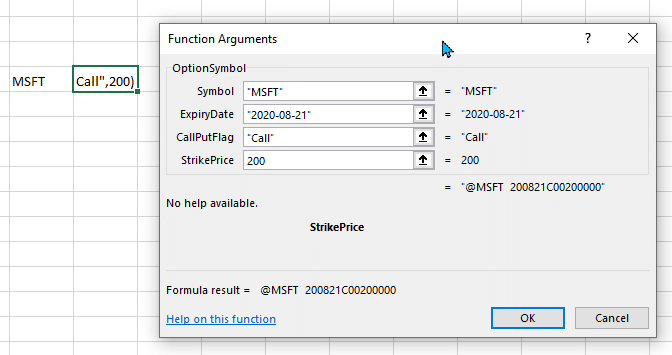 option symbol