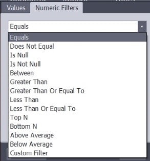 Numeric Filter