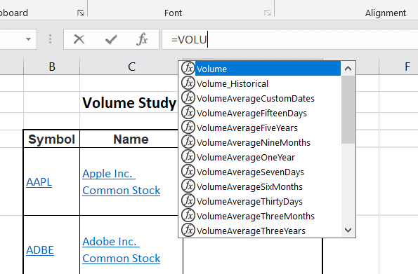 High Volume Stocks - MarketXLS