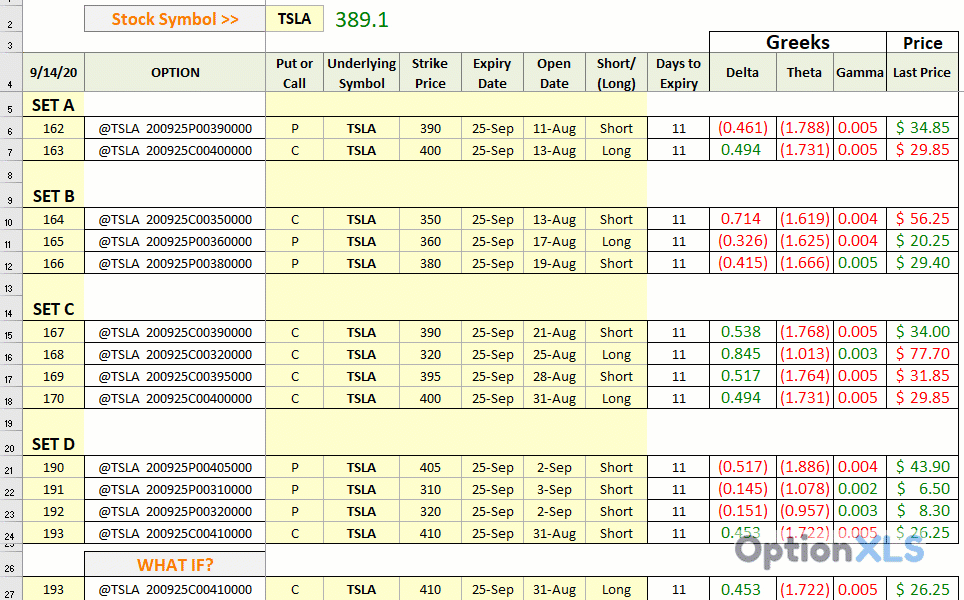 Tracking And Managing Income From Options Trading (In Excel) - MarketXLS