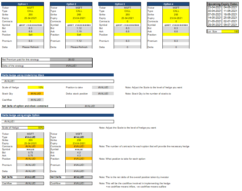 Get Started in Option Trading With an Option Premium Calculator - MarketXLS