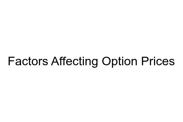 The Factors Impacting Option Prices The Factors Impacting Option Prices - MarketXLS
